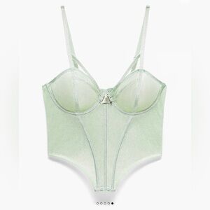 NWT SAVAGE X FENTY BY RIHANNA GOING PLATINUM MESH BUSTIER